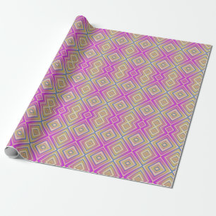 Dej Lila Alternative Diamond Mönster Presentpapper
