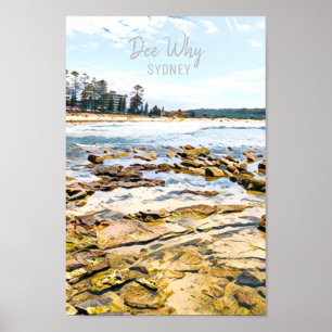Dej varför Sydney Nonorth Beaches-återtryck Poster
