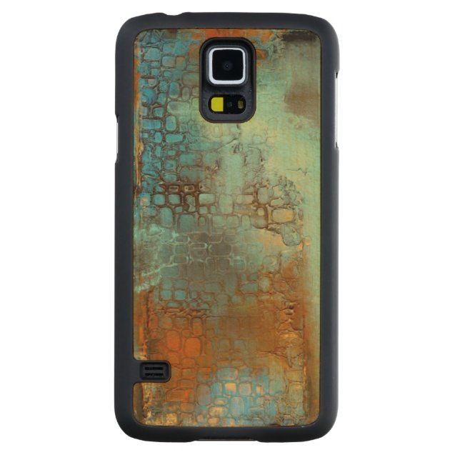 Deja Blue Carved Lönn Galaxy S5 Slim Skal (Baksidan)