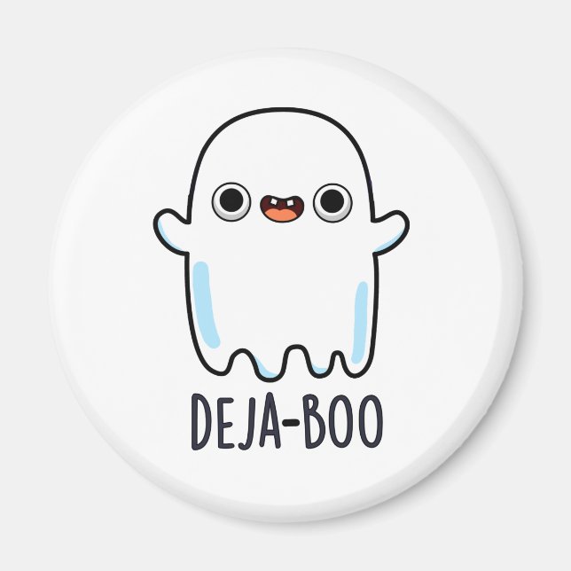 Deja Boo Funny Ghost Pun Magnet (Framsidan)