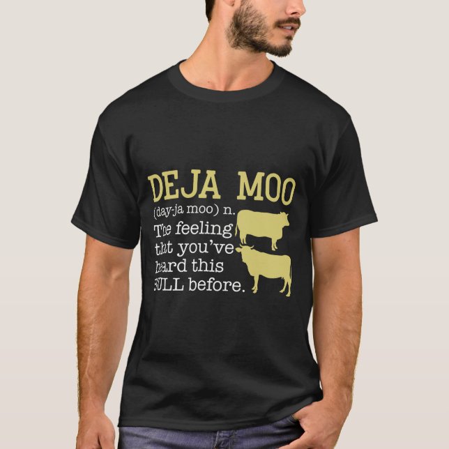 Deja Moo-Cow Älskare T Shirt (Framsida)