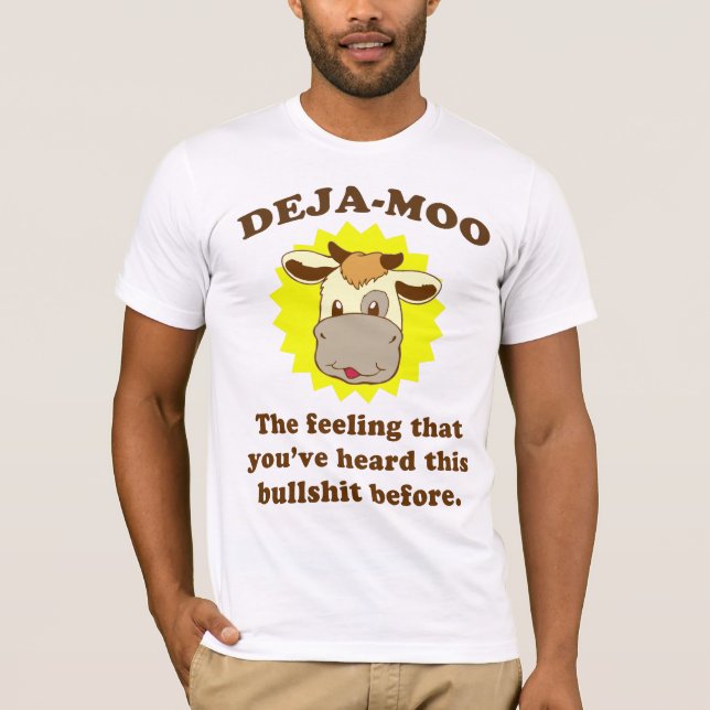 Deja-moo Cow Tee Shirt (Framsida)