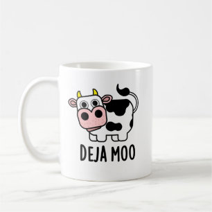 Deja Moo Funny Cow Pun Kaffemugg