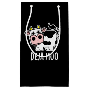 Deja Moo Funny Cow Pun Mörk BG