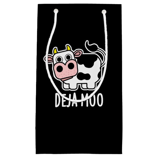 Deja Moo Funny Cow Pun Mörk BG (Framsidan)