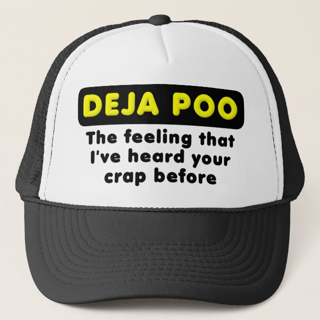 Deja Poo Funny Boll Cap Hat Truckerkeps (Framsida)