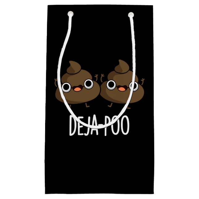 Deja Poo Funny Dubbla Poop Pun Mörk BG (Framsidan)