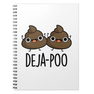 Deja Poo Rolig Dubbel Bajs Puns Anteckningsbok
