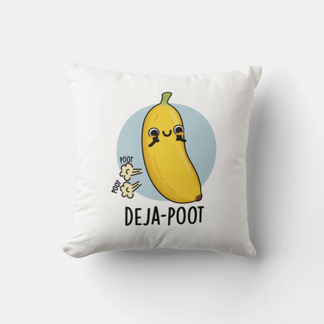 Deja-poot Funny Banana Dubbla Fart Pun Kudde (Framsida)