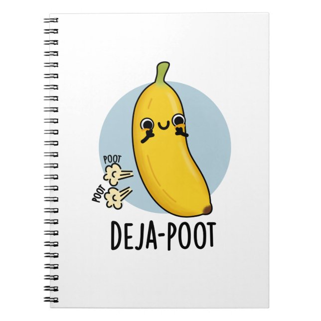 Deja-poot Rolig Dubbel-fis Banana Pun  Anteckningsbok (Framsidan)