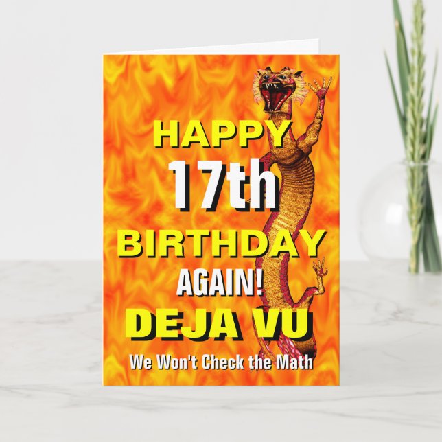Deja Vu Birthday Kort (Framsida)