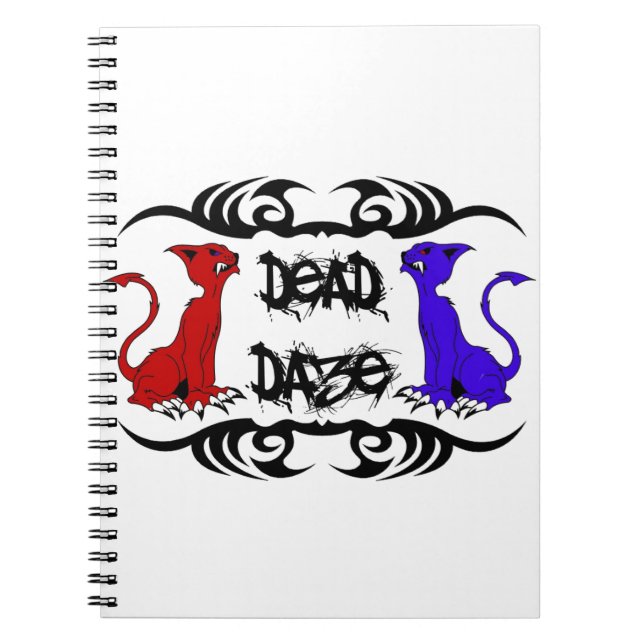 Deja Vu Cat Anteckningsbok Med Spiral (Framsidan)