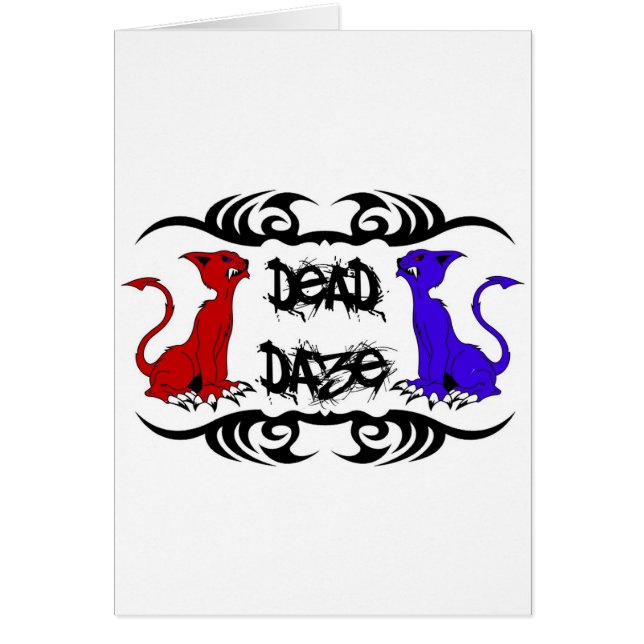 Deja Vu Cat Hälsningskort (Framsidan)