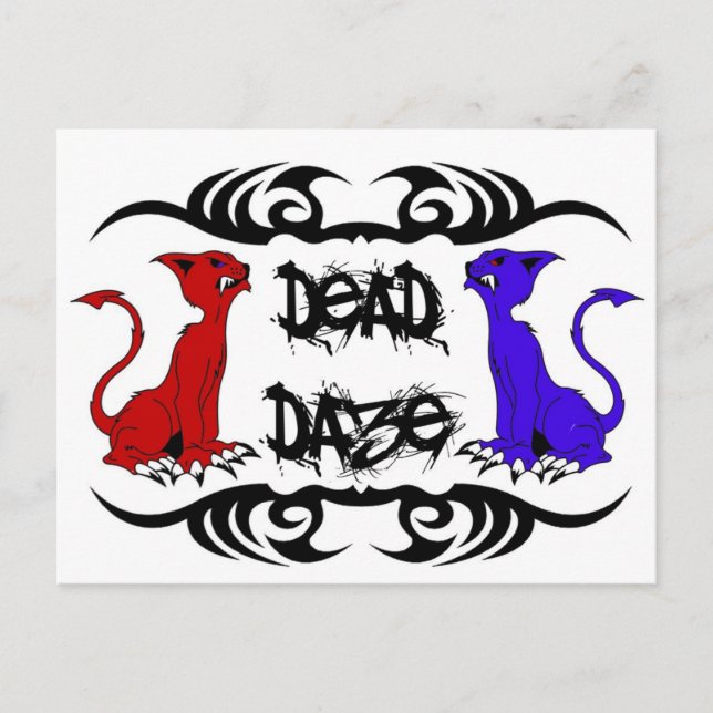 Deja Vu Cat Vykort (Framsida)