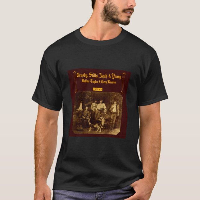Déjà Vu - Crosby Sstilla Nash Young Classic T Shirt (Framsida)