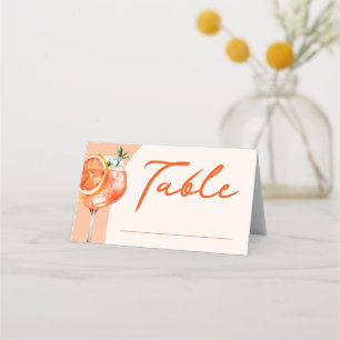 Dejtabröllops Aperol Spritz Bröllopsmorgon Bord Placeringskort