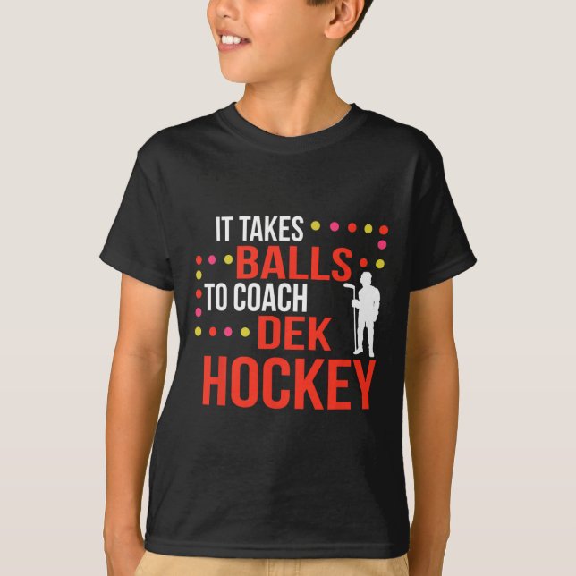 Dek Hockey Coach T Shirt (Framsida)