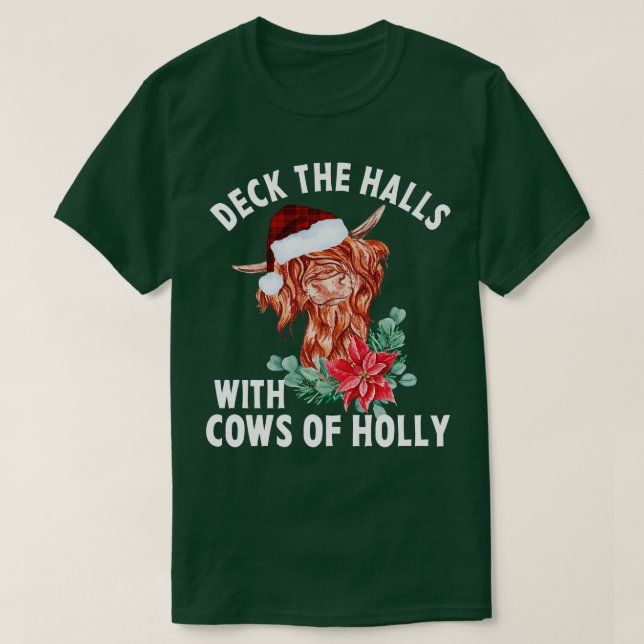 Deka hålen med kor av holly t shirt (Design framsida)
