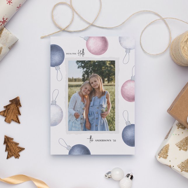 Deka Halls Bauble Photo-julen Julkort (Skapare uppladdad)