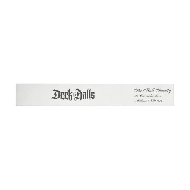 Deka Halls Modern Lettering Luxurious Black Etikettband (Individual)