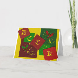 Deka hälsningskortet för hönshallarna helgkort