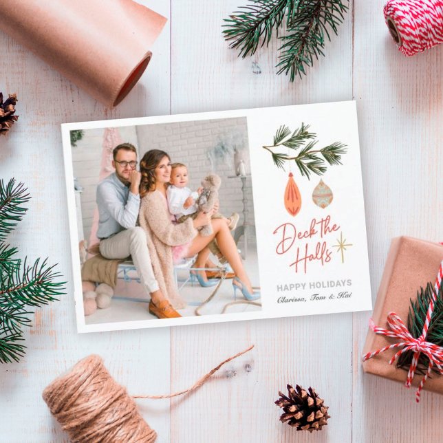 Deka Helgdag Halls Photo Card Julkort (Skapare uppladdad)