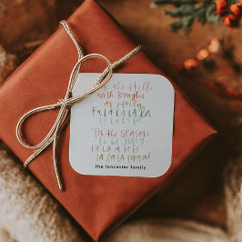 Deka väggarna färgstarka fyrkantigt klistermärke