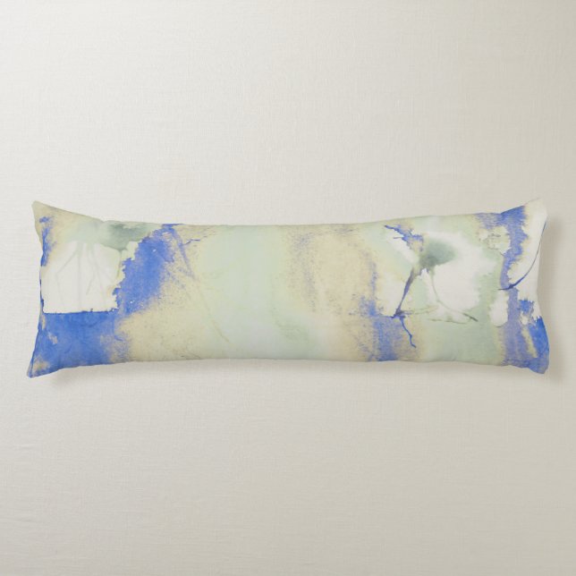 Dekadagefärg i Blekens Grönt och blå Kroppskudde (Framsidan)