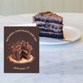 Dekadatdagen för den nationella chokladkakan anteckningskort