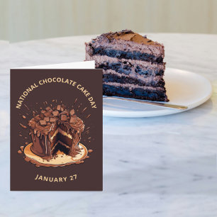 Dekadatdagen för den nationella chokladkakan anteckningskort