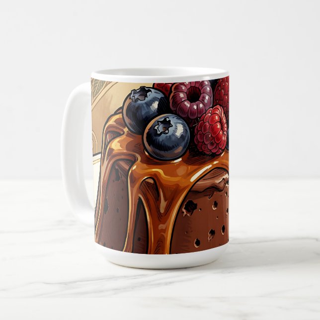 Dekadent chokladkaramellbärstårta kaffemugg (Framsida vänster)