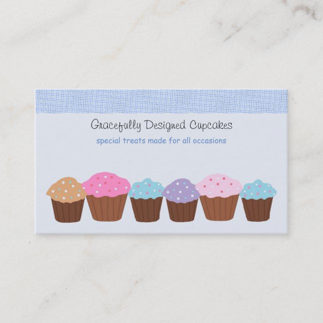 Dekadenta Cupcakes Visitkort (Framsida)