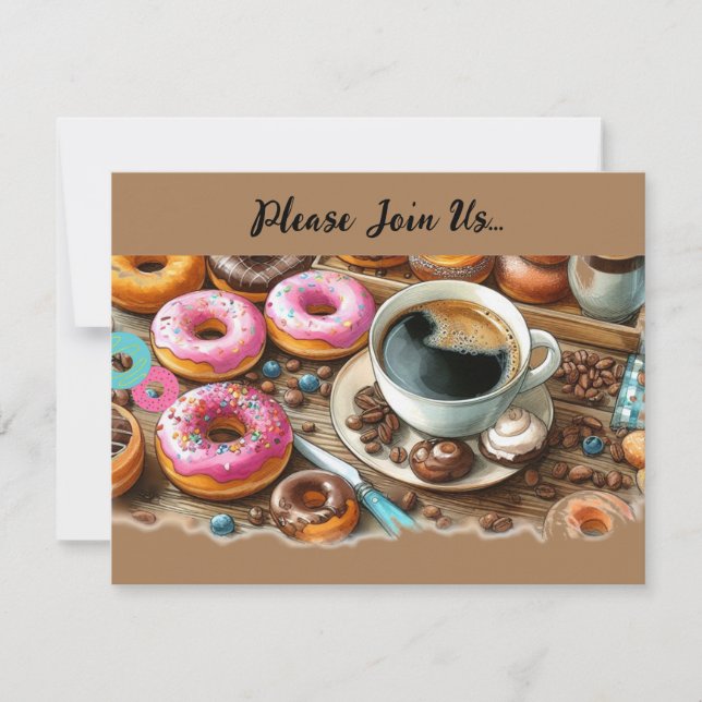 Dekadenta Donuts och Kaffe Tillkännagivande (Framsida)
