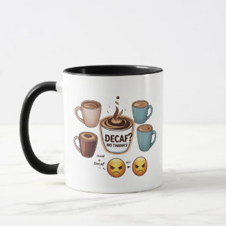 Dekaf? Nej tack - Lustigt Coffee Älskare Combo Mug Mugg