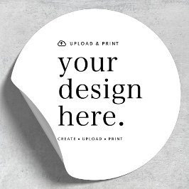 Dekal Din Design Uppladdning 1,5" Rund Runt Klistermärke