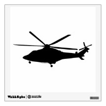 Dekal för AgustaWestland AW139 Silhouettevägg