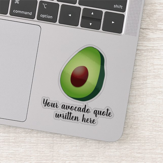 Dekal för anpassningsbar avocado-citattecken på bä (Detalj)