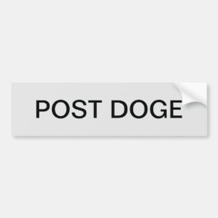 Dekal för bakre stötfångare DOGE (silver/svart)