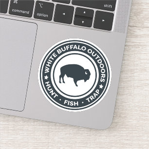 Dekal för vit buffalo utomhus
