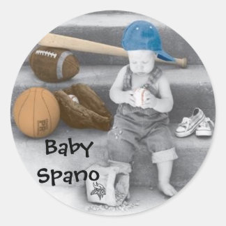 dekal, Logotyp, Baby Spano Runt Klistermärke