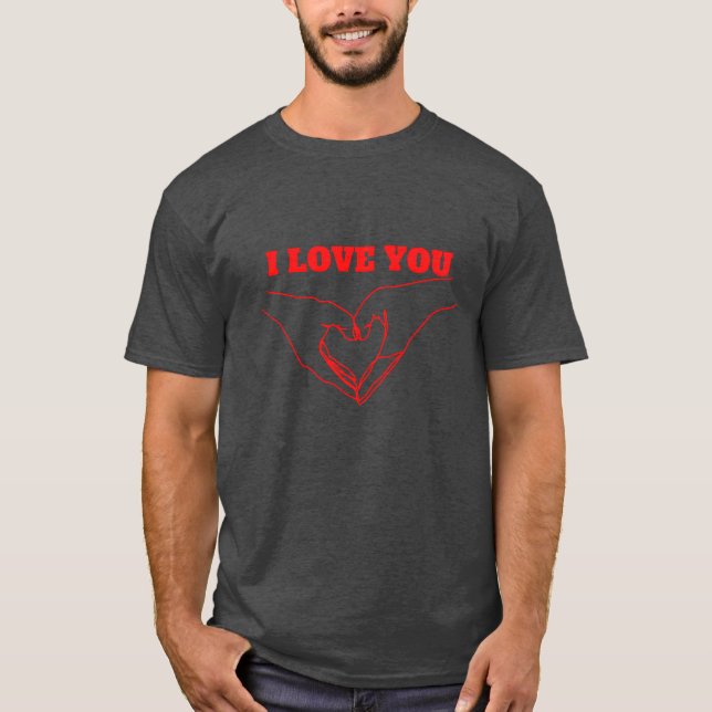 dekal med kärlek vän t shirt (Framsida)