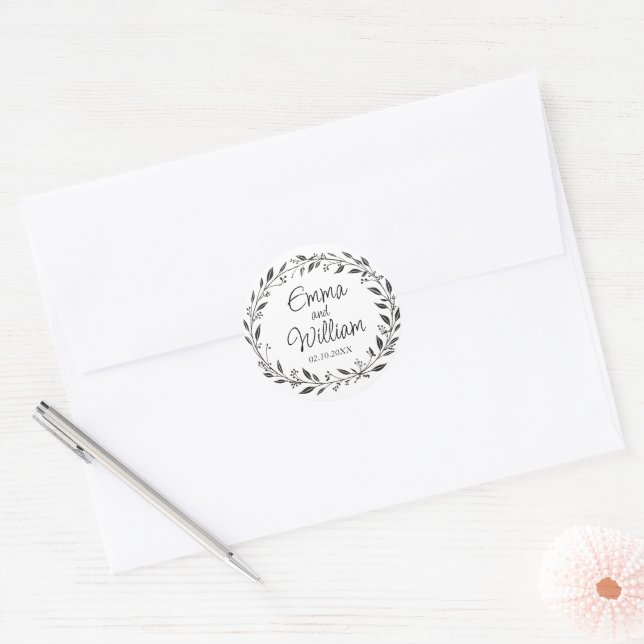 Dekal Runt Klistermärke (Kuvert)