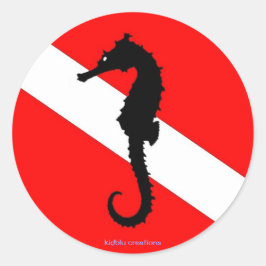 dekal - seahorsdyva flagga runt klistermärke