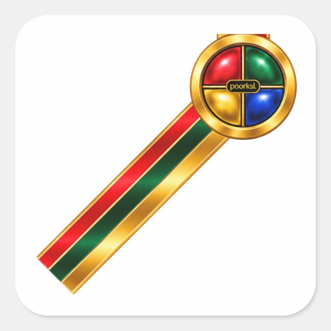 Dekalen Fyrkantigt Klistermärke (Framsida)