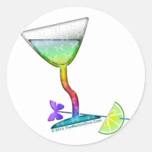 DEKALER - FJÄRIL MARTINI RUNT KLISTERMÄRKE