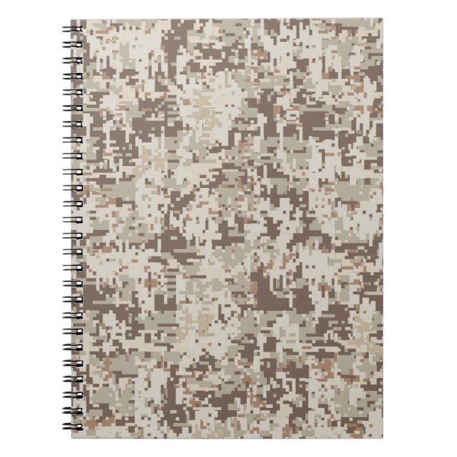 Dekan för Desert Stil Digital Camouflage Beige Dec Anteckningsbok (Framsidan)