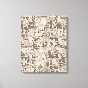 Dekan för Desert Stil Digital Camouflage Beige Dec Canvastryck