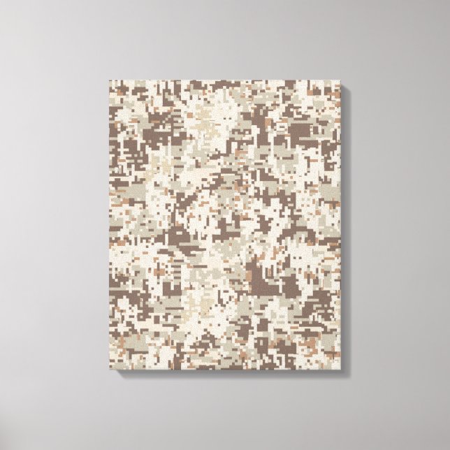 Dekan för Desert Stil Digital Camouflage Beige Dec Canvastryck (Framsida)
