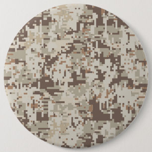 Dekan för Desert Stil Digital Camouflage Beige Dec Knapp