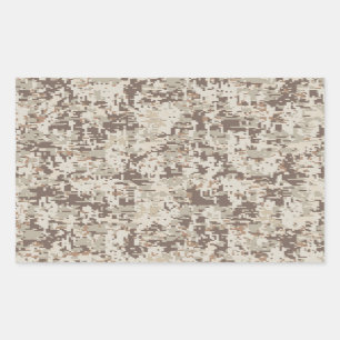 Dekan för Desert Stil Digital Camouflage Beige Dec Rektangulärt Klistermärke